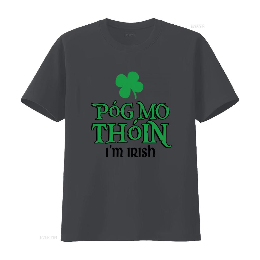 Pog Mo Thoin Irish T Shirt St Patricks Day Dad Mom Green Clover Print Casual Vintage Designer Clothes Stylish Unisex