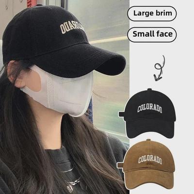 Женская летняя шляпа с большими полями и рисунком в виде маленьких английских букв, солнцезащитная бейсболка, кепка с жестким верхом Duckbill