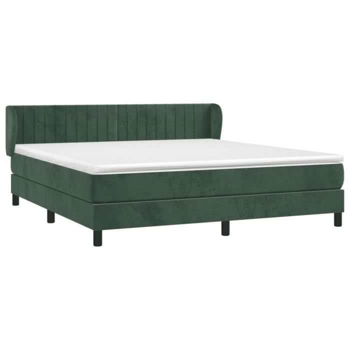 VidaXL Divan Bed and Mattress Dark Green 180x200cm Velvet 3127628