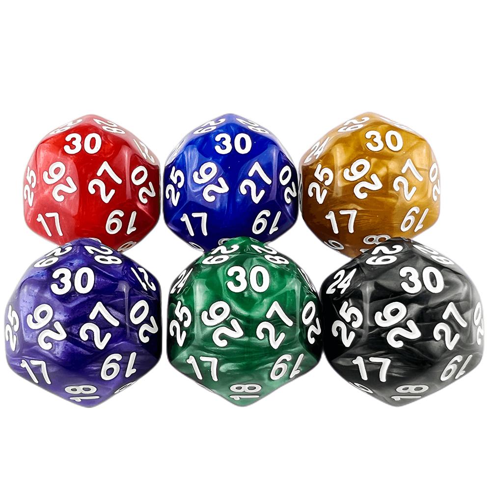 D30 игральные кости многогранные игральные 1 шт 30-гранные игральные кости для настольных игр развлечения аксессуары