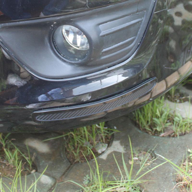 2 шт., автомобильная полоса из углеродного волокна, противоскользящая полоса для бампера, угловая защитная пленка, уникальный черный цвет