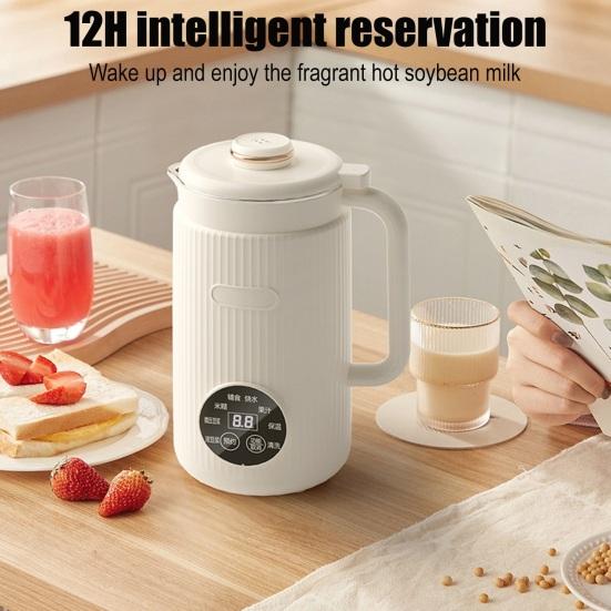 Автоматическая машина для приготовления соевого молока 1200 мл, машина для приготовления орехового молока с 12 лезвиями, эффективная мельница для соевого молока для домашнего растительного молока