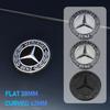 HGQ5   Car Front Engine Hood Emblem 42mm-Curved 38mm-Flat ABS Badge for Mercedes Benz C Class E Class C200 E260 E300L S400L Label