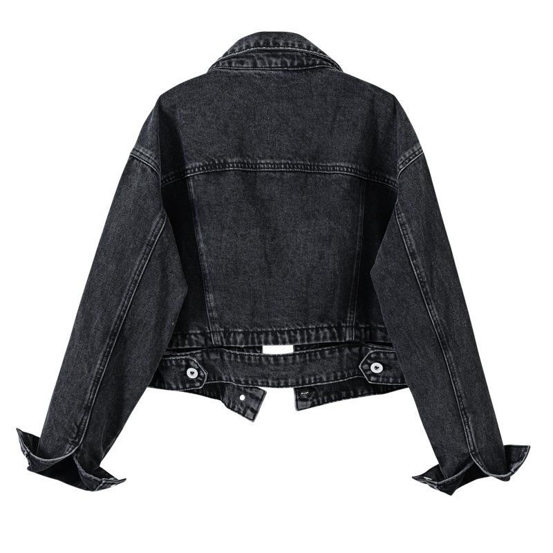 Джинсовая куртка женская весна осень ретро синий с высокой талией шикарная джинсовая короткая куртка топ