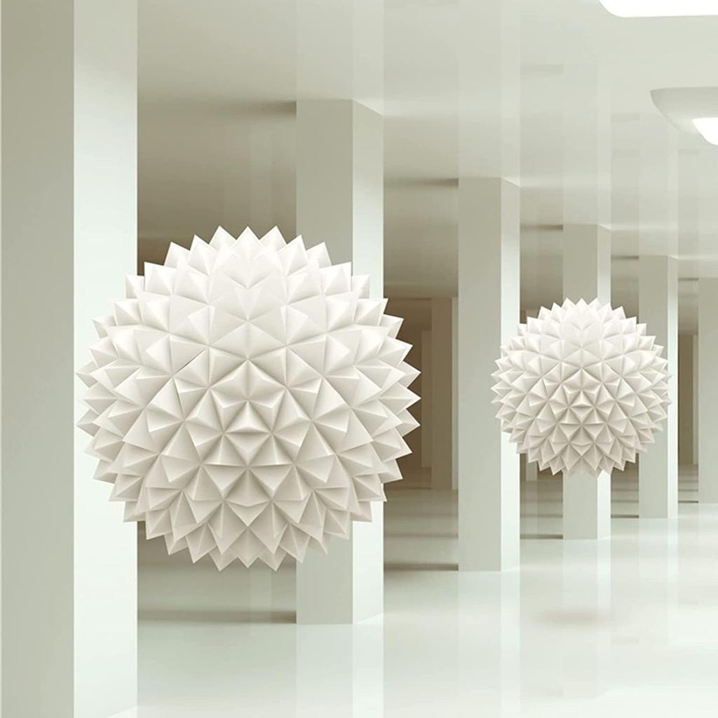 Абстрактное искусство, космические обои с белым шаром, 3D фотообои, роскошные белые фотообои в современном европейском стиле для гостиной и спальни