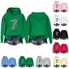 Women's Casual Fashion Outfit Sweatsuit  Printed Long Sleeved  Casual Hooded Sweatshirt