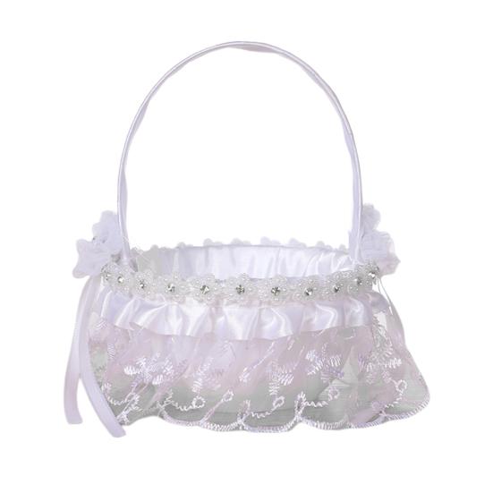 Декоративная корзина с цветами Привлекательная романтическая свадебная корзина с цветами для девочек Свадебные принадлежности