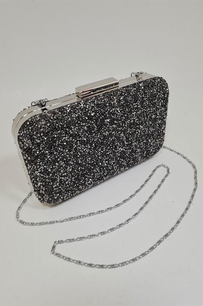 Women's Stylish and Useful Evening Dress Bag Yakamoz Women's Silver Stone Evening Dress Clutch Portfolio Bag