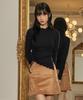 ITOV SEOUL Shirred Turtleneck Angora T-Shirt