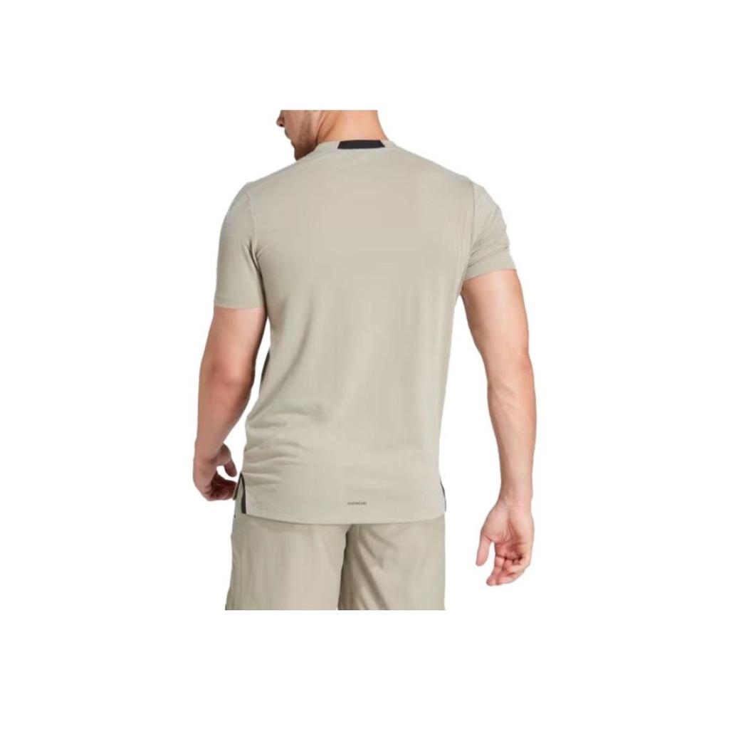 Adidas Футболка для тренировок, серебристая, Pebble, мужская, уличная IS3817