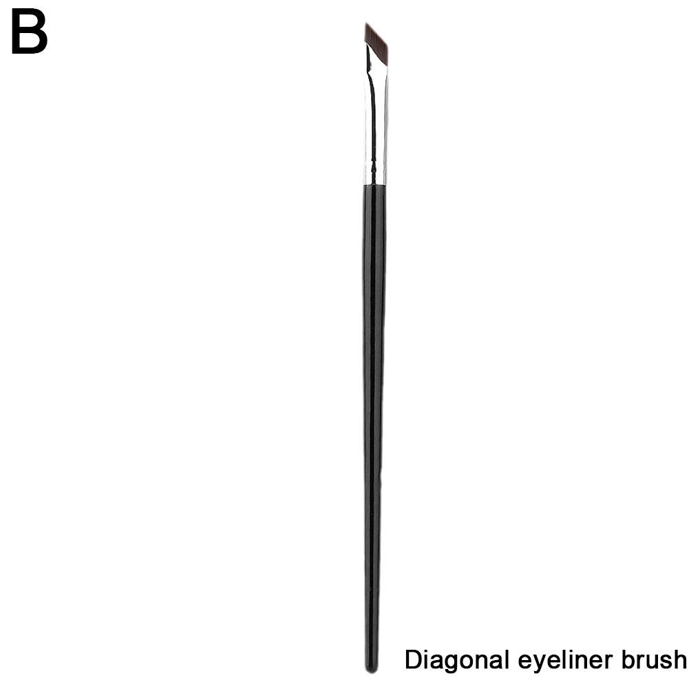 Ultra Thin Fine Angle Flat Diagonal Eyebrow Brush Silky Bristles Slender Brush Head Strong Powder Grip For Professional Beginner