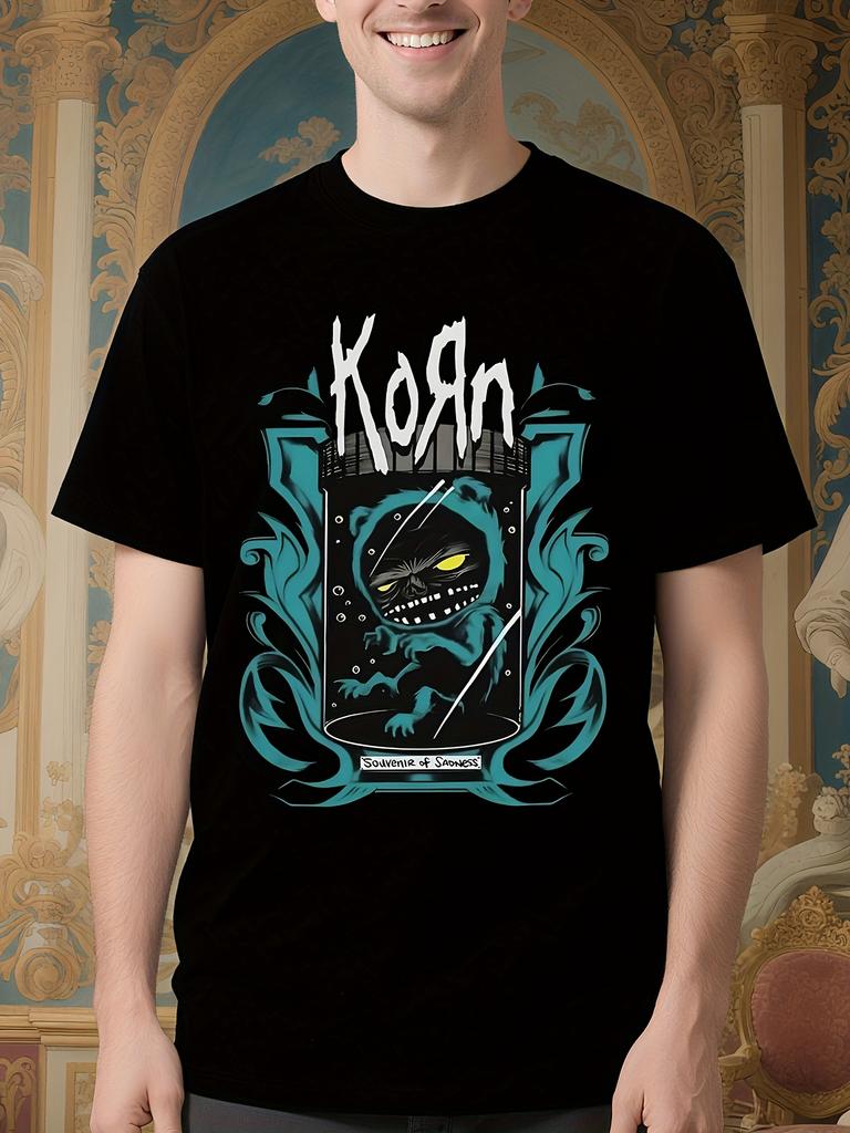 Официальная футболка с графикой группы Korn