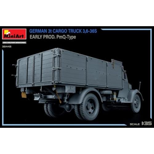 Miniart 1/35 Scale German 3-Ton Cargo Truck 3,6-36S Early Model PmQ Type Plastic Model MA35445
