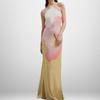 Spring New Style Halter Neck Fashionable Printed Slim and Slim Temperament Elegant Backless Long Dress