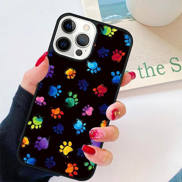 Watercolor Paw Prints Coque Shell For iPhone 17 Air 15 16 Pro Max 14 13 12 11 Pro Max Plus Phone Case Cover