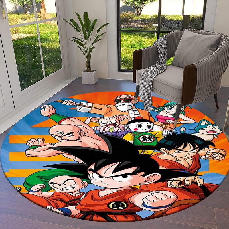 Dragon Ball Round Area Rug,Carpet Rug for Living Room Bedroom Sofa Playroom Decor,Non-slip Floor Mat49