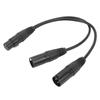 XLR Female To Dual XLR Male Cable XLR Splitter Cable 3 Pin XLR Female To Dual Male Patch Y Cable Bal