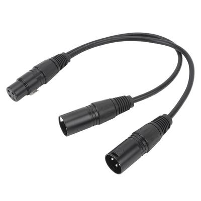Кабель XLR Female to Dual XLR Male, кабель-разветвитель XLR, 3-контактный соединительный Y-кабель XLR Female to Dual Male