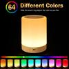 Touch Dimmable Led Night Lights Timed Wood Grain Charging Night Lamp Bedroom Bedside Lighting Decoration Reading Table Lamp