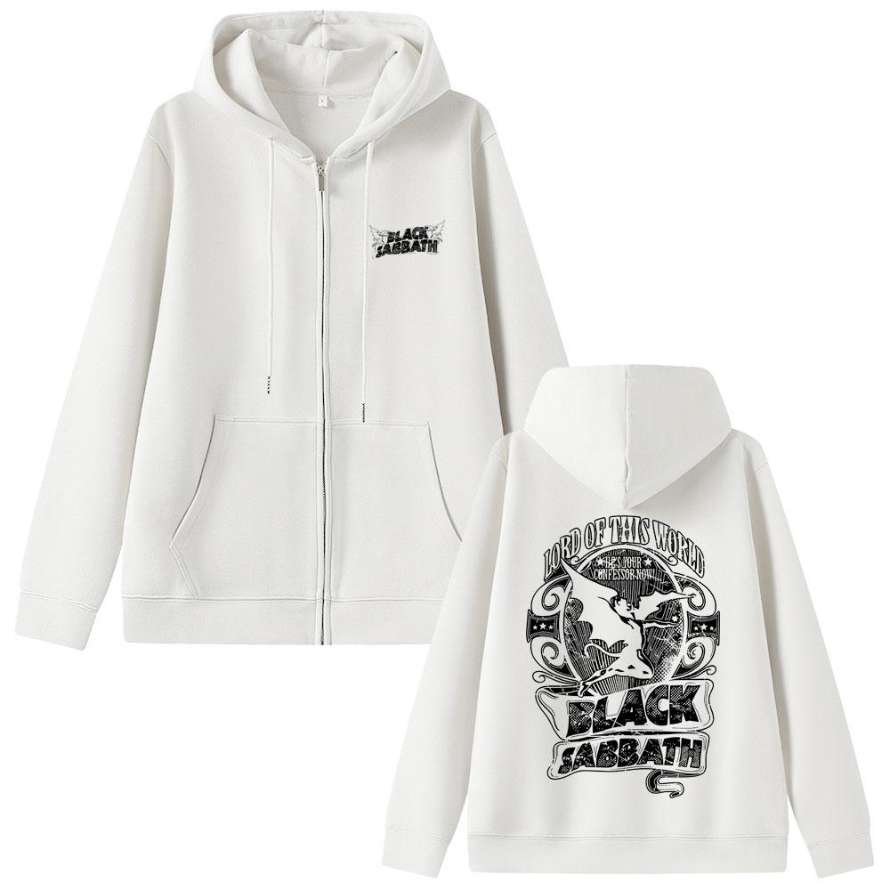 Хеви-метал рок-группа Black Sabbath Оззи Осборн Master of Reality Lord of This World Толстовка на молнии Мужская винтажная куртка