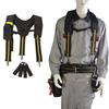 Padded Tool Belt Suspenders for Carpenters and Electricians with Attachment Rings for Men, Electrician Accessories, Work Suspenders