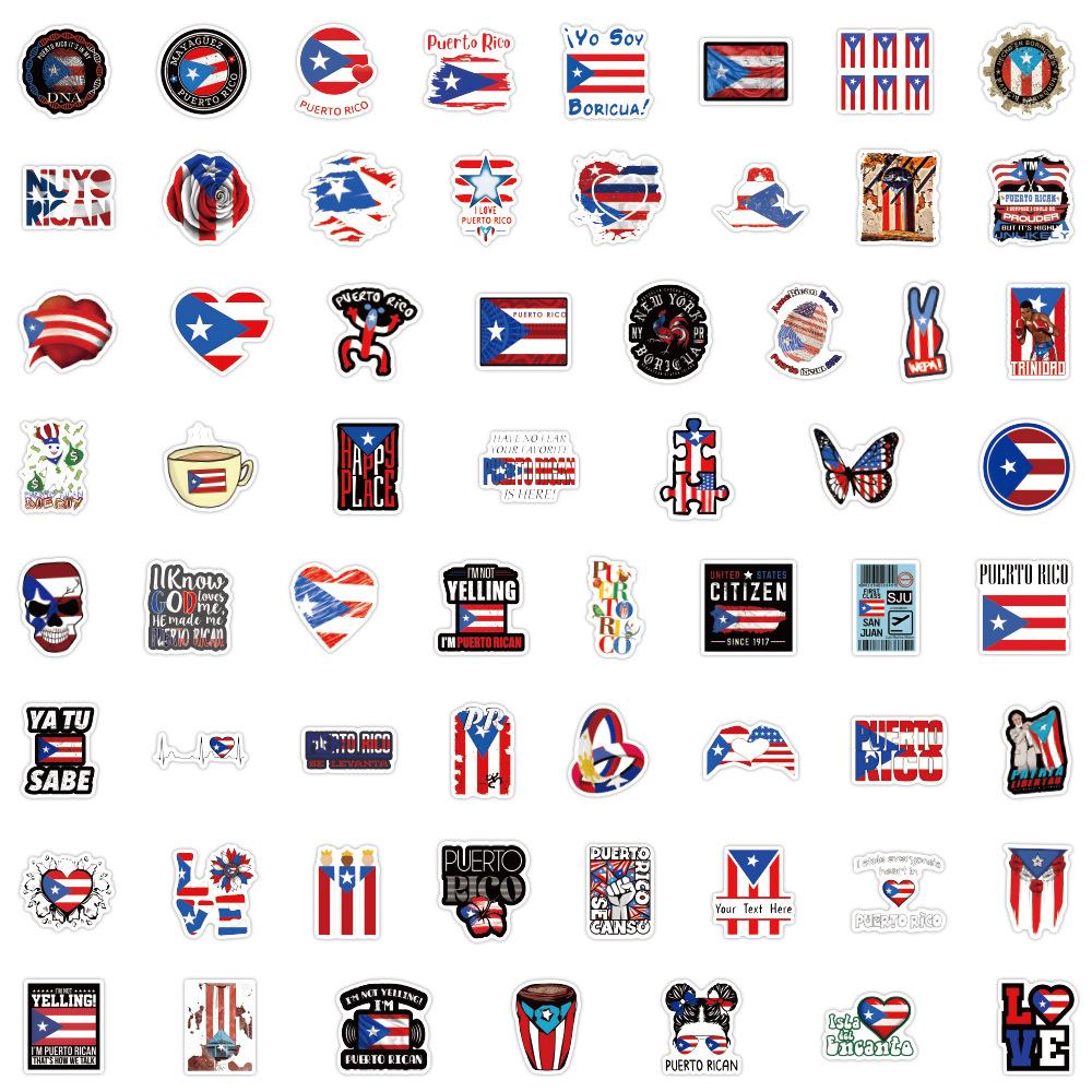 60 Новых Наклеек Граффити Пуэрто-Рико DIY Декоративный Блокнот Гитара Персонализированные Водонепроницаемые Наклейки