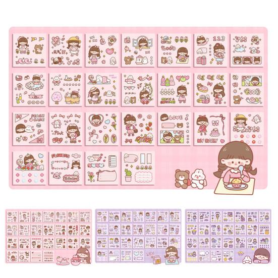 25 шт./компл. наклейка для скрапбукинга мультяшная девушка кролик тема самоклеящаяся водостойкая наклейка для дневника для домашних животных DIY принадлежности