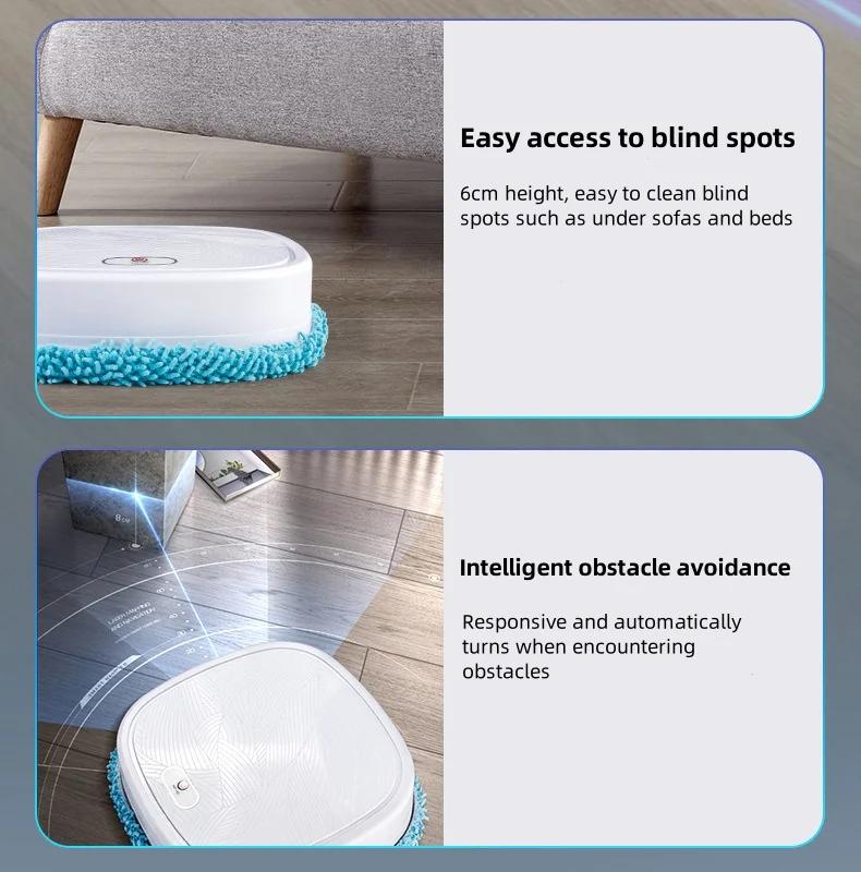 Робот-полотер Умная машина для мытья полов Робот-уборщик Бытовая машина для уборки пола Пылесос для сухой и влажной уборки