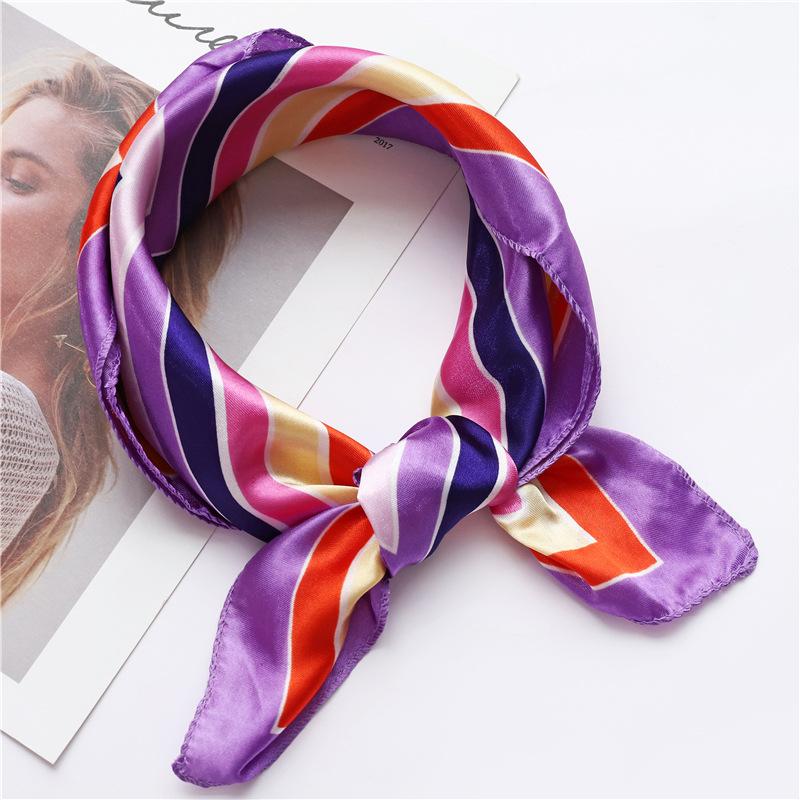 50 * 50cm Spring And Autumn Silk Scarves Versatile Decoration Professional Small Square Scarves Neck Protection Binding Bag