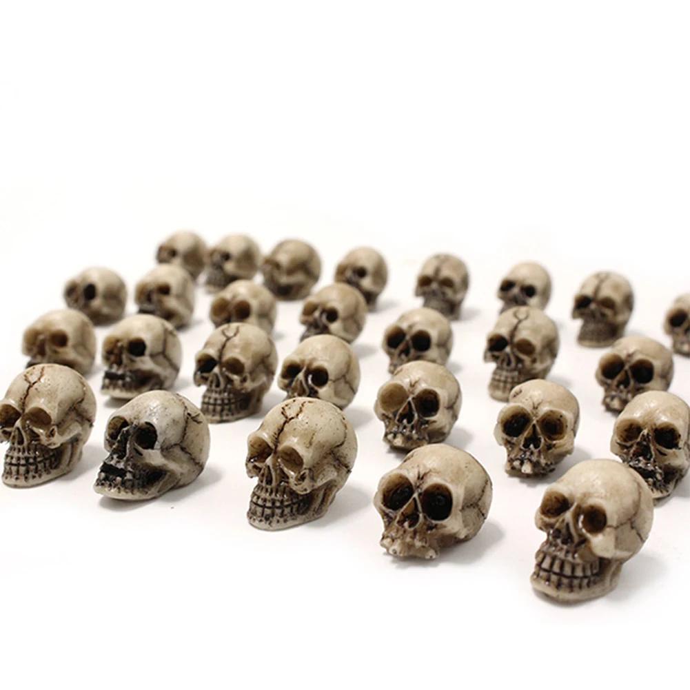 10/20Pcs Gothic Skull/ Mushroom Sculptures Collectable Halloween Decoration Skeleton / Mushroom Ornament Landscape Garden Potted