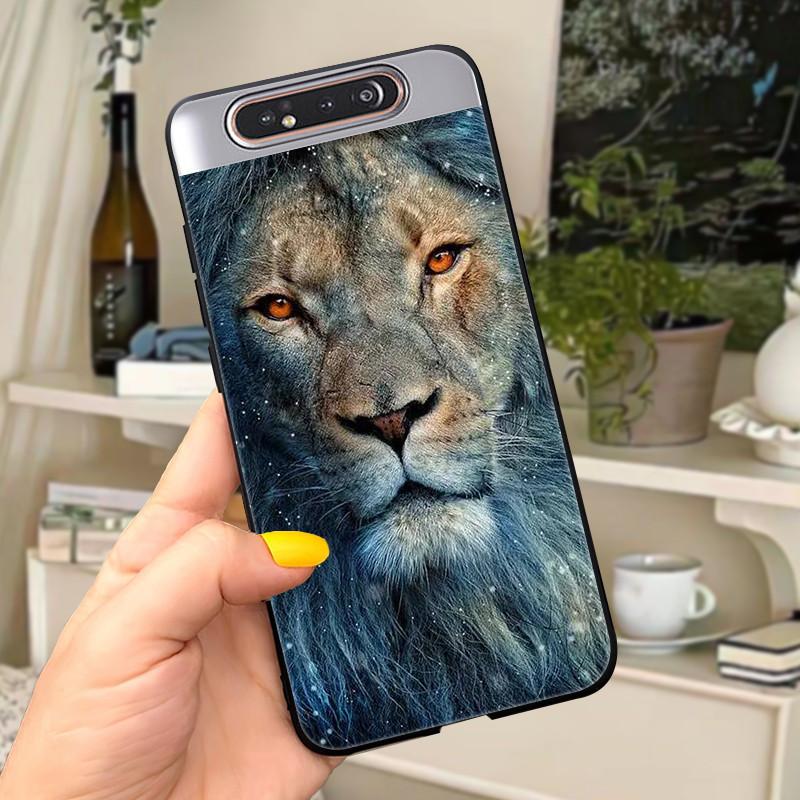 Case For Samsung A80 Case Soft Silicone Cartoon Back Cover For Samsung Galaxy A80 GalaxyA80 A 80 A805 Fundas shell Black coque