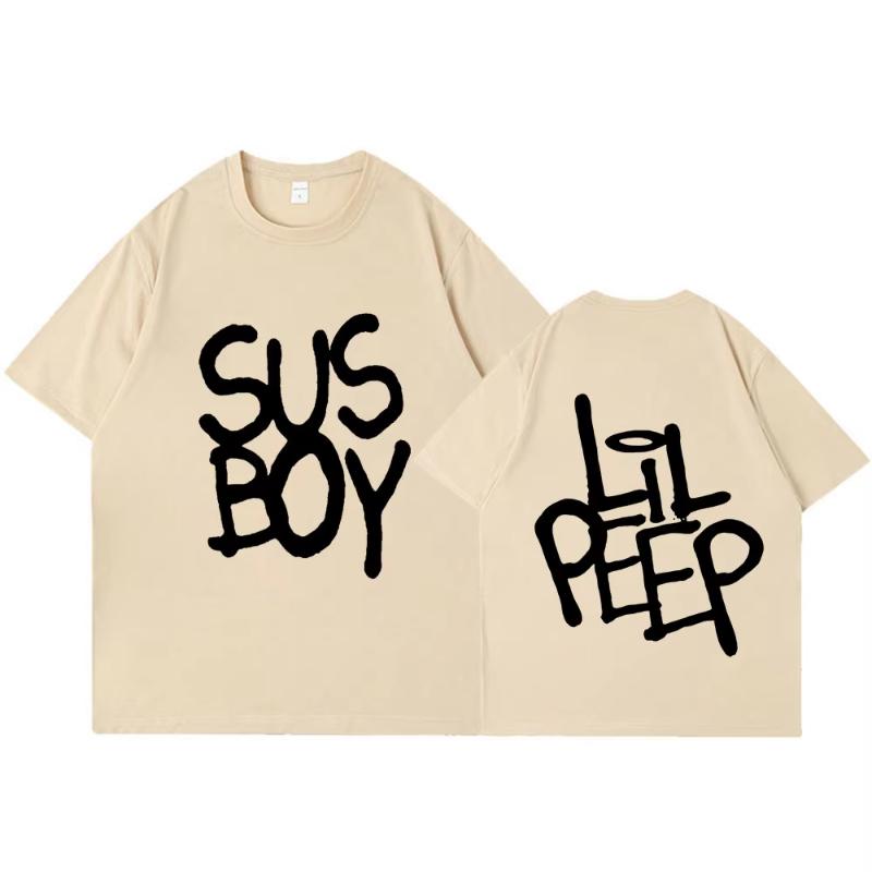 Горячий рэпер Lil Peep Sus Boy Розовая футболка унисекс женская мода хип-хоп футболка с коротким рукавом высокое качество оверсайз хлопковая футболка