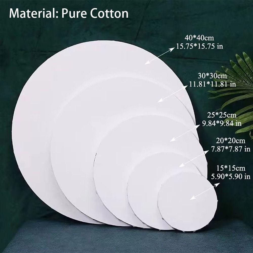 1 шт. Пустые панели для рисования, натянутый холст на подрамнике, доски для живописи, прочный круглый холст для живописи