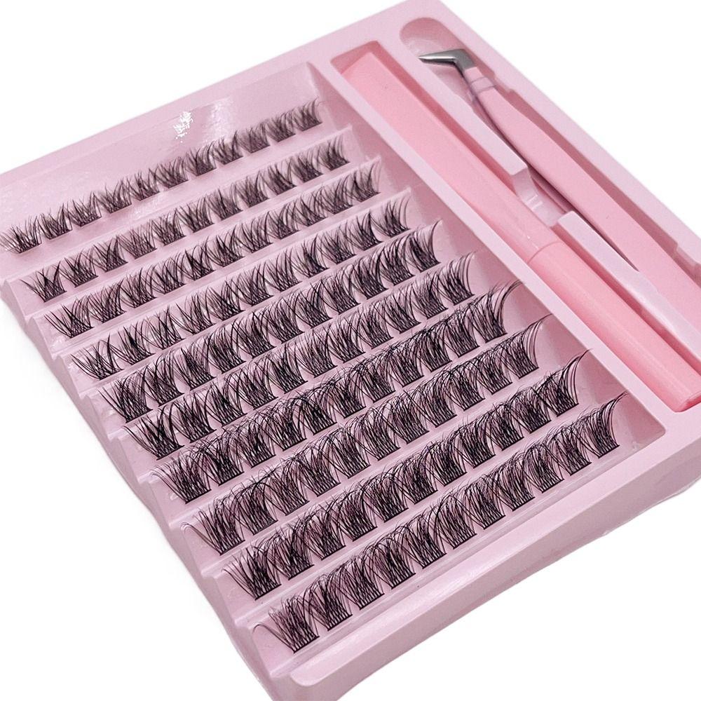 Mixed Length Cluster Lashes Kit DIY False Eyelashes Handmade Individual Lashes Eyelash Extension