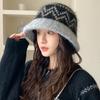 Bucket Hat Women's Autumn and Winter Light Luxury Style Versatile Bucket Hat Windproof Warmth Ear Protection Woolen Fisherman Hat