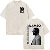 Винтажные стираные футболки рэпера Damso Beyah Tour 2026 Мужская Женская Одежда Повседневная Мода Хип-Хоп Футболки с коротким рукавом Уличная одежда