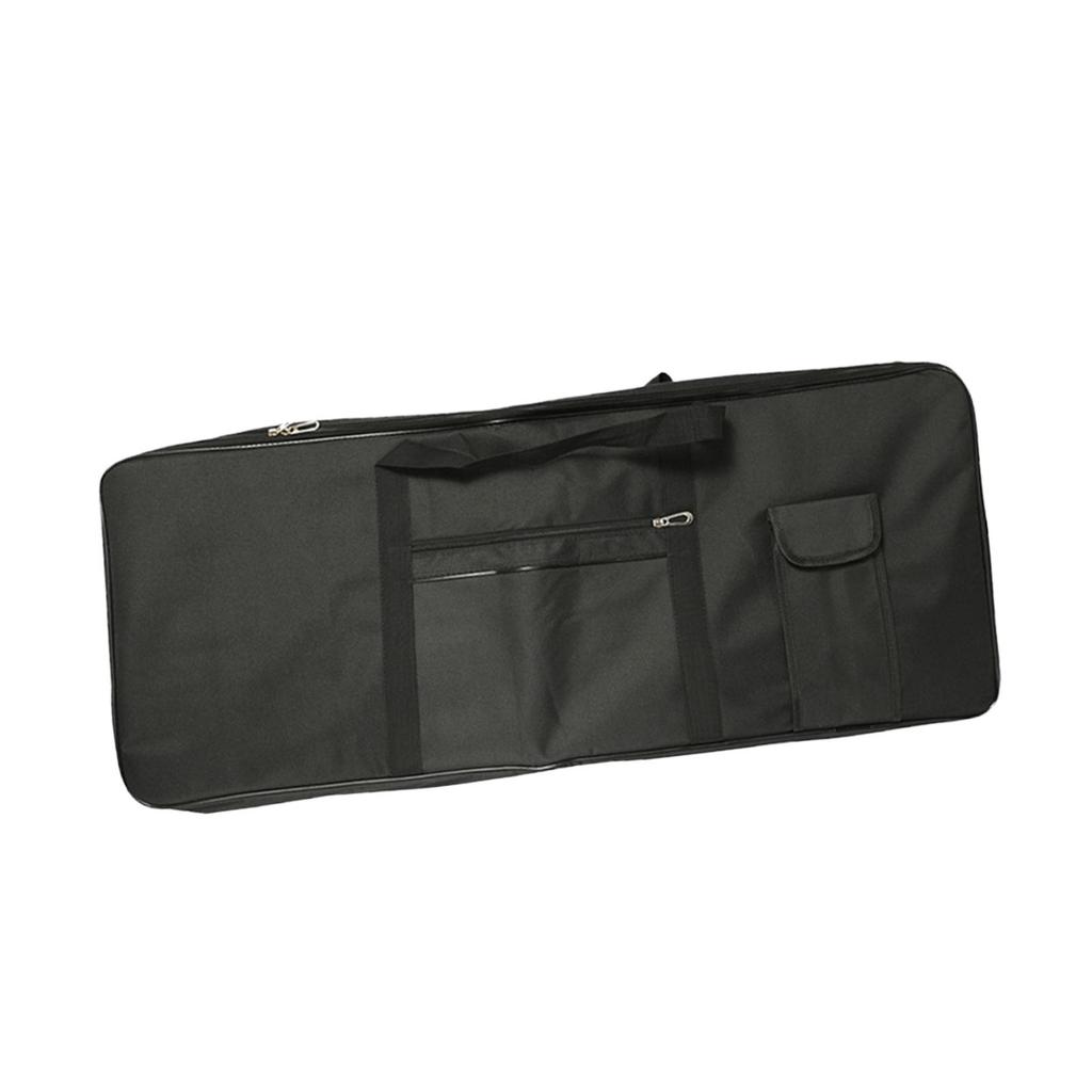 61 Keys Keyboard Case with 2 Pockets Thick Padded Waterproof Electric Gig Bag