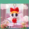Girls Powerpuff The Blossom Bubbles Buttercup Angel Plush Keychain Bow Design