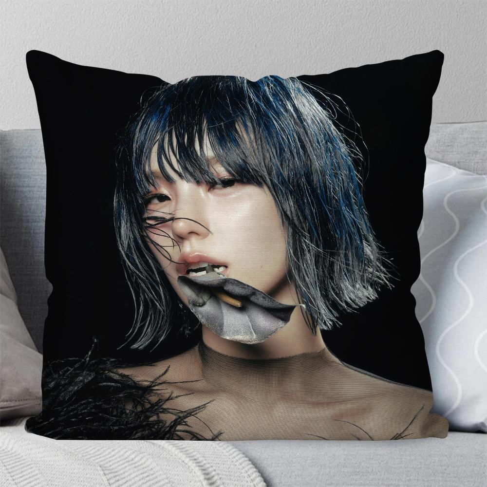 Korean Female Singer Hwang Yeji Pillow Case Square Pillow Bedroom Sofa Leisure Comfort Cushion Living Room Home Decoration 40X40
