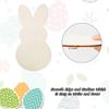 24pcs/set Painting Toy Easter Rabbit Craft DIY Color Blank Bunny Wood Slices  Hanging Ornament