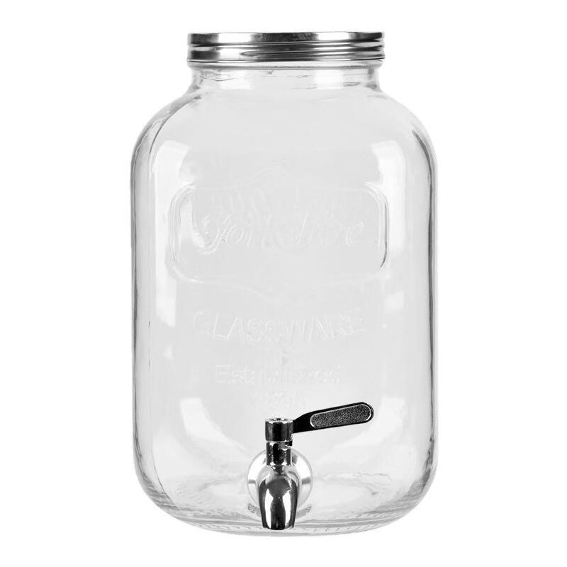 ZISIZ Glass Cold Drink Dispenser with Tap