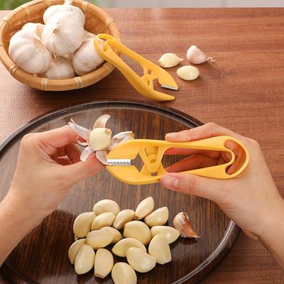 Чеснокочистка Yousheng из нержавеющей стали, инструмент для чистки лука, эргономичные ручные пинцеты для чистки чеснока, зажимы, плоскогубцы для быстрой очистки