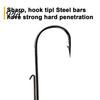 Compact Fishing Supplies 50Pcs Metal Hooks Set, 3.5/5/7/10/14g Jig Head Hook, Heavy Tackle Accessories Duty Fish Hook with Barbs for Freshwater