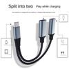 Конвертер 2-в-1 USB C в Aux аудиокабель 2-в-1 USB Type C аудиокабель для телефона/наушников