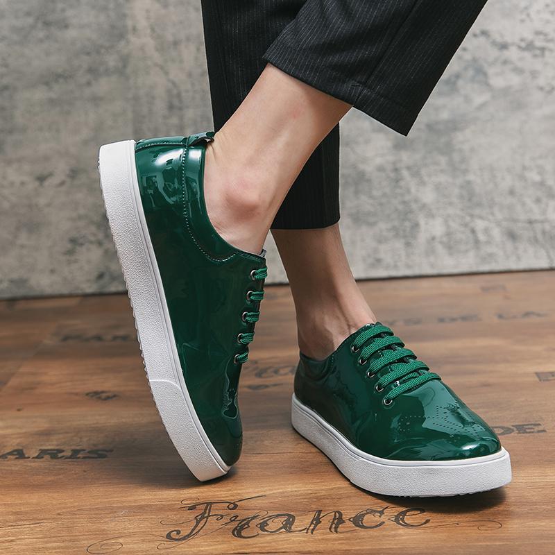 Броги Модные дизайнерские кроссовки Мужские кожаные туфли Свадебные вечерние Зеленые джентльменские офисные мужские повседневные туфли