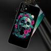 Крутой чехол для телефона с изображением цветочного черепа для Apple iPhone 13 12 Mini 11 Pro XS Max XR X 8 7 6S 6 Plus SE 2022 2020 5S 5 мягкий черный чехол