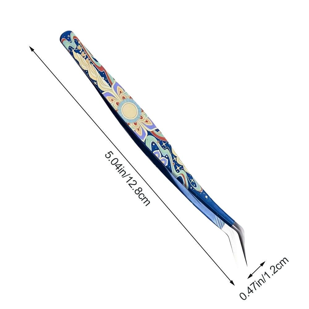 High Precision False Eyelash Tweezers Metal Lashes Extension Tweezer Miniature Scene Stickers