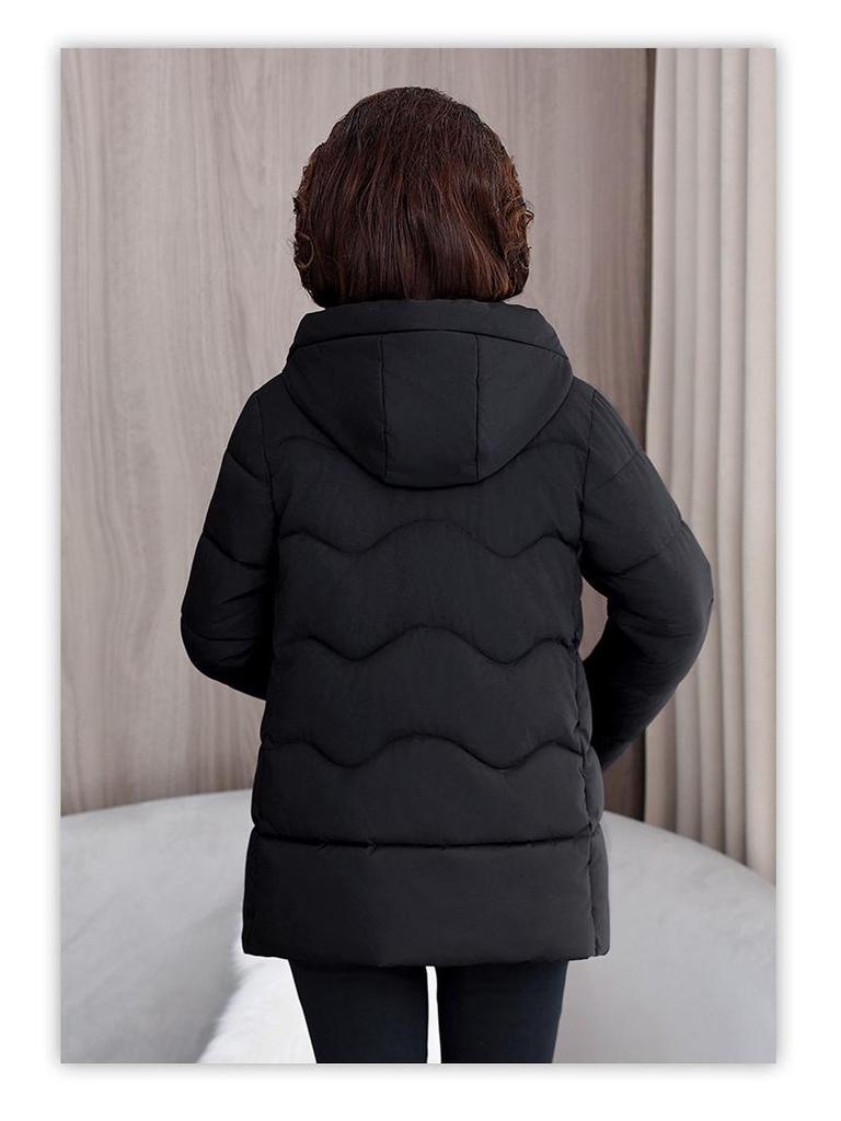2024 Women's Mid-Length Loose Cotton-Padded Winter Jacket - Plus Size, Fashionable, Thickened Outerwear