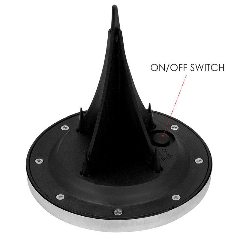 1PC/4PCS 8 LED Outdoor Solar-Powered Lawn Pin Lamp with Warm White Light Stainless Steel Yard Garden Light Decoration