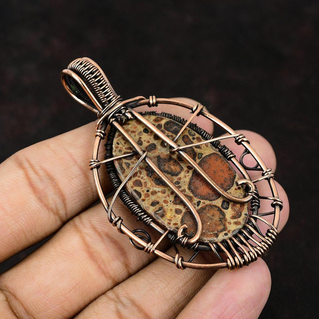 Tree Of Life Asteroid Jasper Copper Pendant Copper Wire Wrapped Jewelry Asteroid Jasper Gemstone Unique Jewelry Gift For Mother Gift For Her